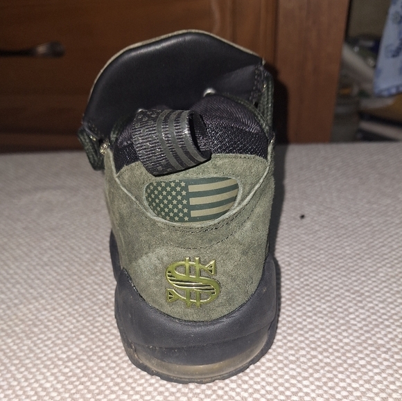 Nike Green and Black Air Money Sneakers with Rugged Design In A Size 9. main image 13
